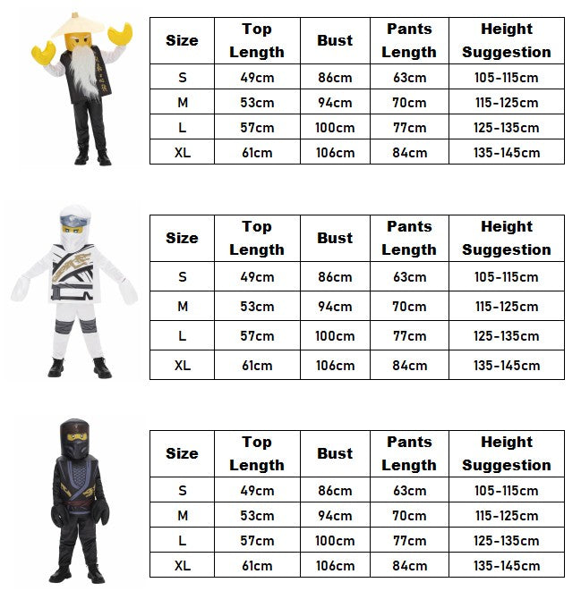 Anime Game Ninja Costumes for Boys and Girls Sets Halloween Children's Cosplay Performance Costumes Sutit