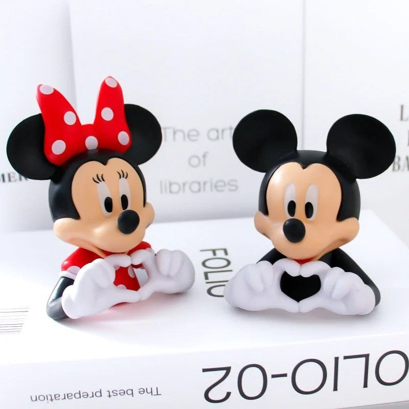 Textura Fina Combinada de Restauração Original de Anime, Presente de Brinquedo Mickey Minnie, Ornamento de Decoração de Sala de Estar de PVC Disney 10cm de Sucesso