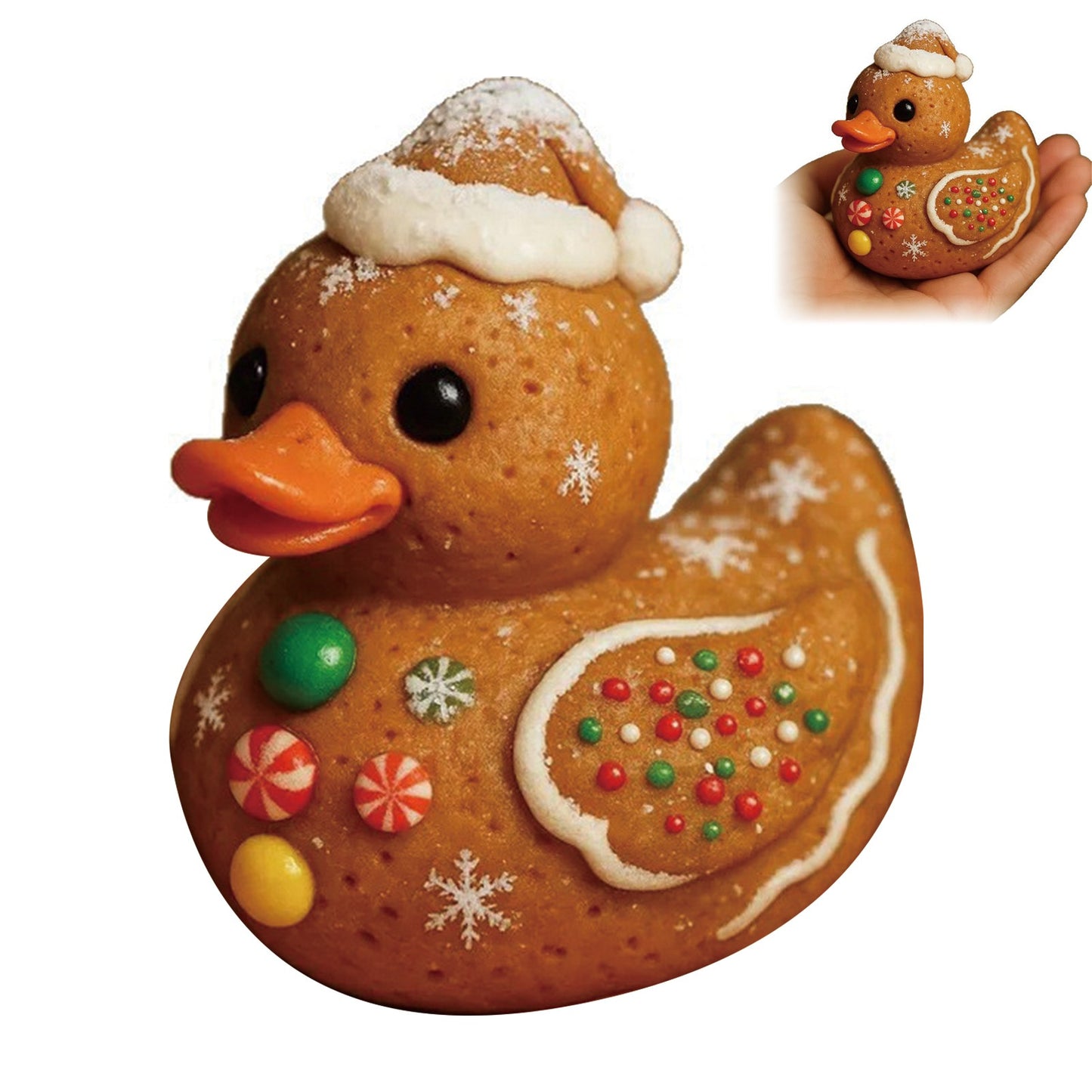 Creative Christmas Cute Duck Ornaments Xmas Festive Home Party Decoration Resin Lovely Gift For Home Office Tabletop Ornament