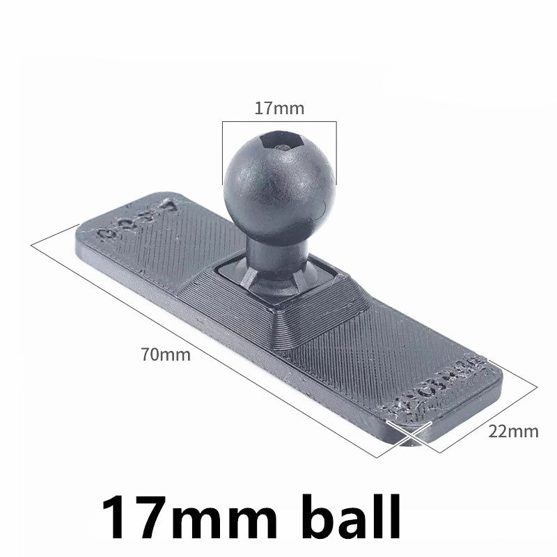 17mm Ball Head Car Center Console Adhesive Flexible Bending 3D Printing Base Suitable For Mobile Phone Holder Accessories