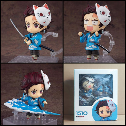 Anime Demon Slayer Series Tanjirou #1193 Nezuko #1334 Zenitsu #1361 Inosuke #1541 Kyoujurou Kochou Shinobu Conjunto de Bonecos e Estatuetas de Presente