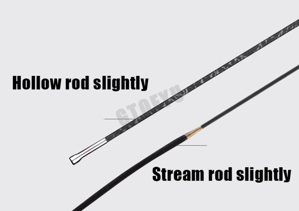Conjunto Ultraleve de Vara de Pesca e Carretilha Oca de Múltiplas Posições de Alto Carbono Variável 4.5-10M Super Rígida para Rio