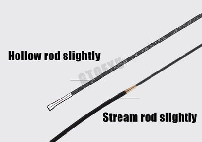 Conjunto Ultraleve de Vara de Pesca e Carretilha Oca de Múltiplas Posições de Alto Carbono Variável 4.5-10M Super Rígida para Rio