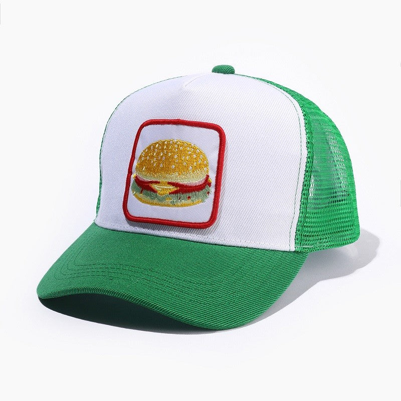 Trucker Caps Men Women Baseball Cap With Cartoon Hamburg Embroidery Patch Snapback Drake Bones Cotton Casual Mesh Dad Sun Hats