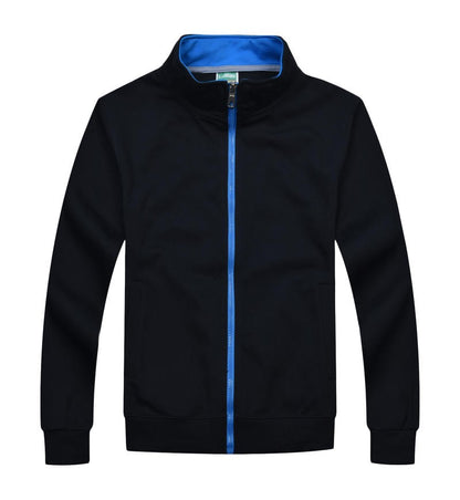 Cotton men's and women's standing collars, zippered jackets, spring and autumn cardigans, customized printing, logo embroidery