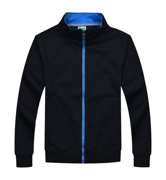 Cotton men's and women's standing collars, zippered jackets, spring and autumn cardigans, customized printing, logo embroidery