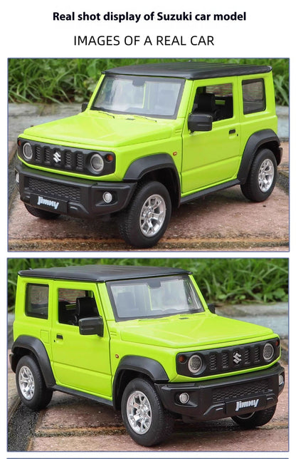 Miniaturas 1/24 Suzuki Jimny SUV Liga Off Road Modelo Diecast Puxar para Trás Brinquedo Infantil Presente Para Crianças Presente de Aniversário Para Namorado