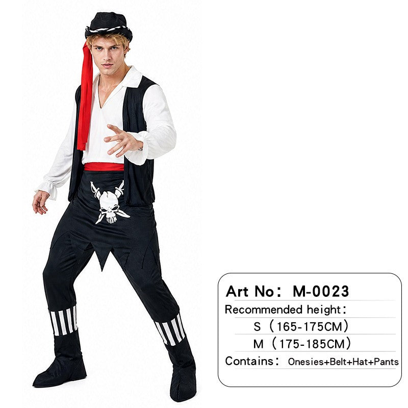 Pirates of the Caribbean cosplay costume Captain Jack Sparrow costume Halloween party performance men's suit