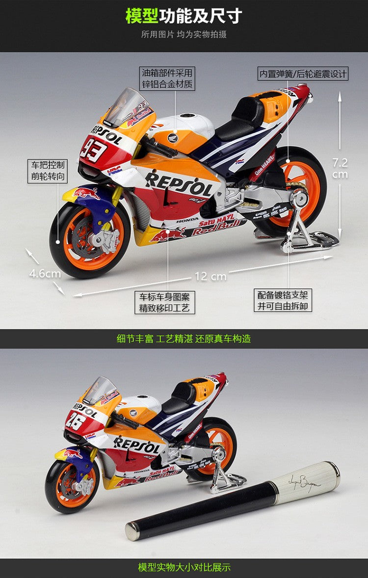 Maisto 1:18 Honda Repsol Honda Team Rc213v 2018 Simulação Liga Gp Modelo de Moto Peça de Exibição Colecionável