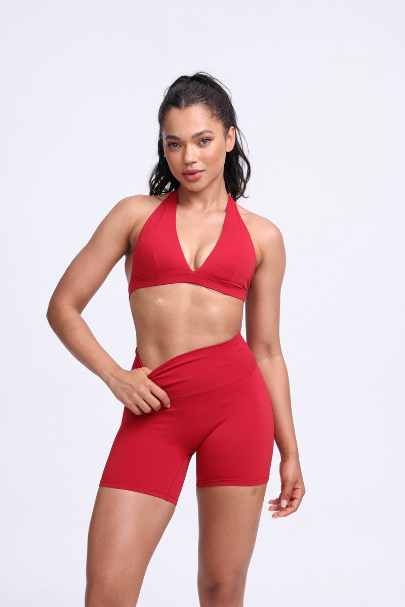 DIAS FIT JOY -Neck Hanging Neck Naked Feeling Yoga Bra for Running Fitness Cycling - Breathable Comfortable Sports Bra for Women