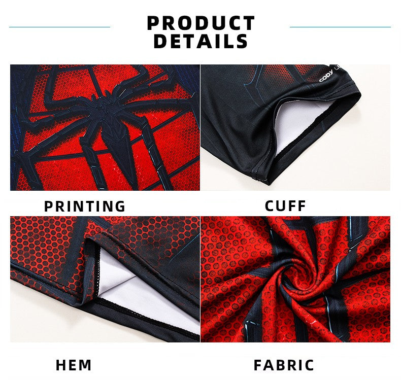 New Men Comics Cosplay Spiderman Iron Man Compression T-shirt Short Sleeve Sport Tees Tops Fitness Sportwear Marvel Clothes