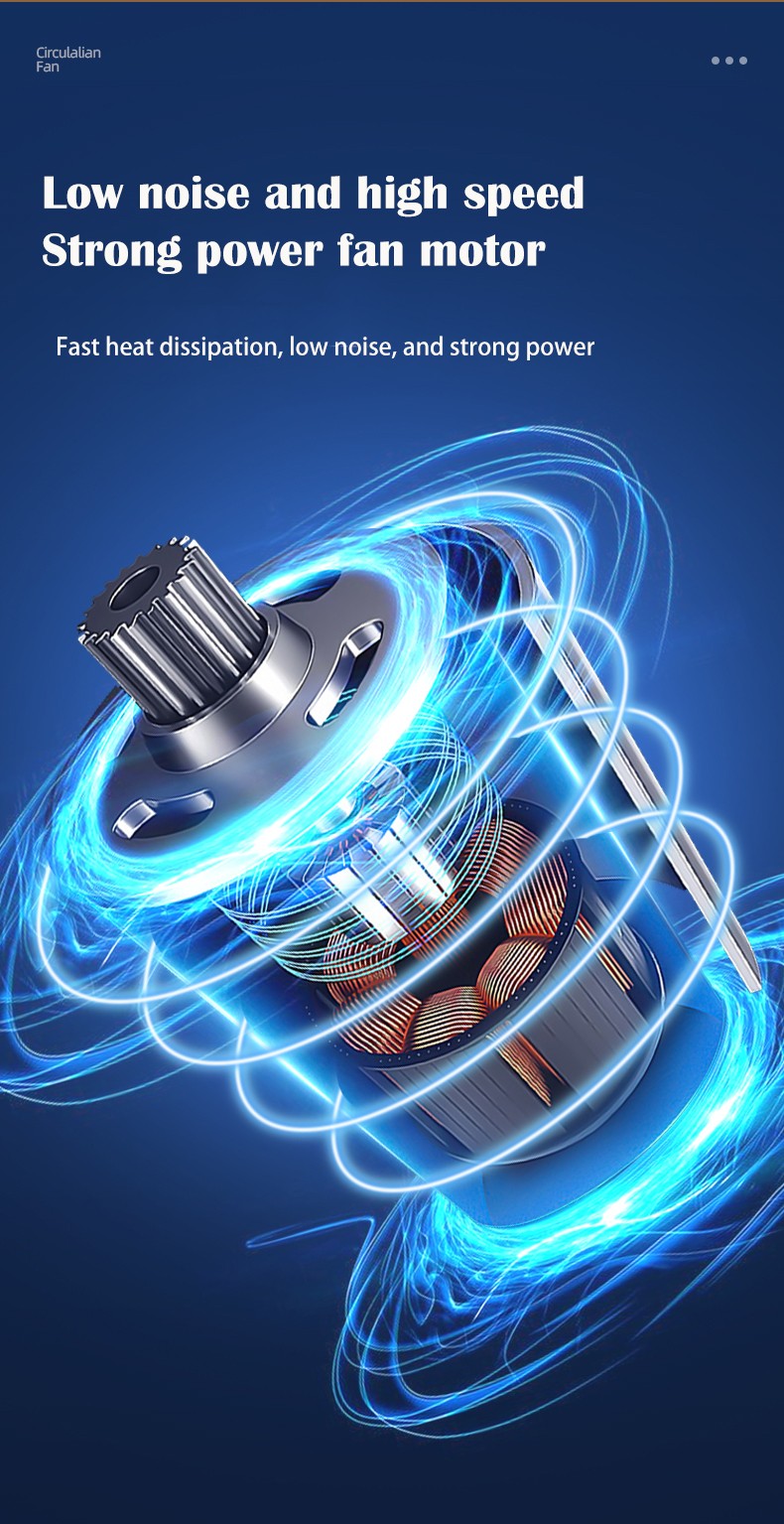 Mini Oscillating Fan, Portable Battery-Operated Table Fan with 4 Speed Levels, 6-inch Desk fan with Timer