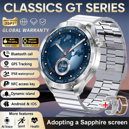 2026 Smart Watch Men AMOLED Always display NFC Bluetooth Call GPS trajectory Waterproof Health Sport Smartwatch Men Custom dial