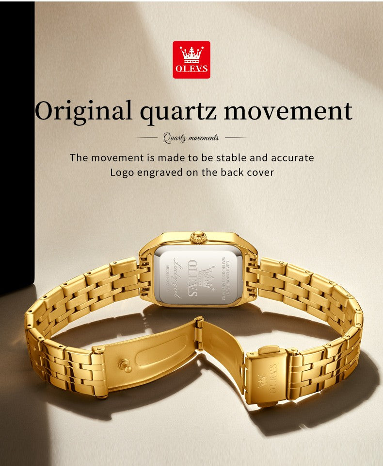 OLEVS 5616 Women Watch Luxury Brand Quartz Watch Classic Original Square Gold Women Watch Waterproof Luminous Watch Reloj Hombre