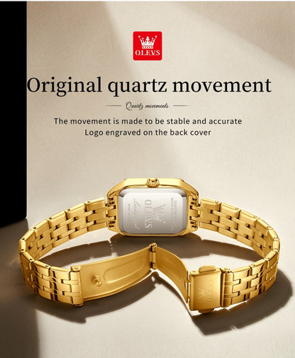 OLEVS 5616 Women Watch Luxury Brand Quartz Watch Classic Original Square Gold Women Watch Waterproof Luminous Watch Reloj Hombre