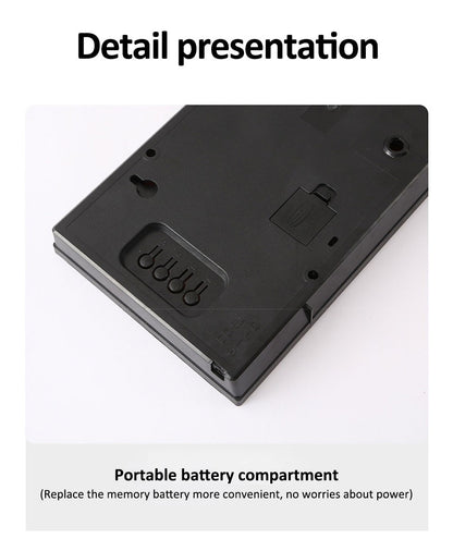 Digital Large Wall Clock Alarm Temperature Date Calendar Display 8 Sets of Alarm Clocks 14'' Electronic LED Clock Plug in Use