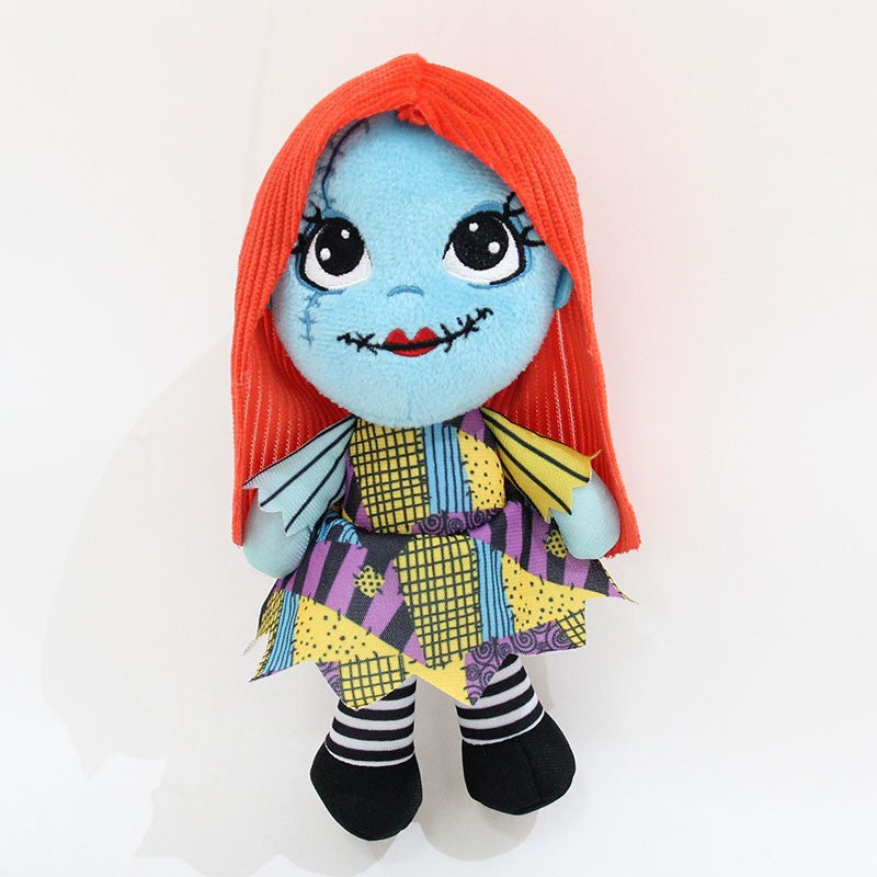25cm Cartoon Anime Halloween The Nightmare Before Christmas Horror Pumpkin Skeleton Composite Plush Doll Toy Children Kids Gift