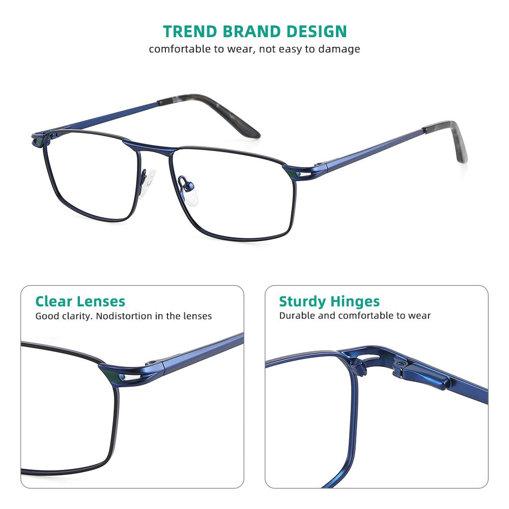 Photochromic Lenses Men's Sunglasses Reading Glasses Man Square Prescription Prescription Glasses Trendy Luxury Mens Lenses +2 3