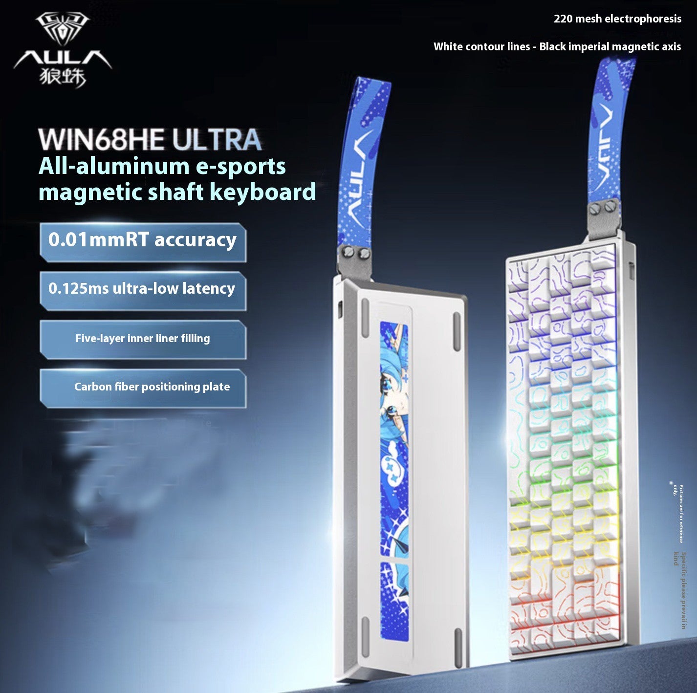 Teclados Win60 Win68 Aula com Teclas Magnéticas 8K, Teclado Mecânico para Jogos, Teclado com Fio para Esports com Luz RGB e Hot-Swap para PC Gamer (Presente)