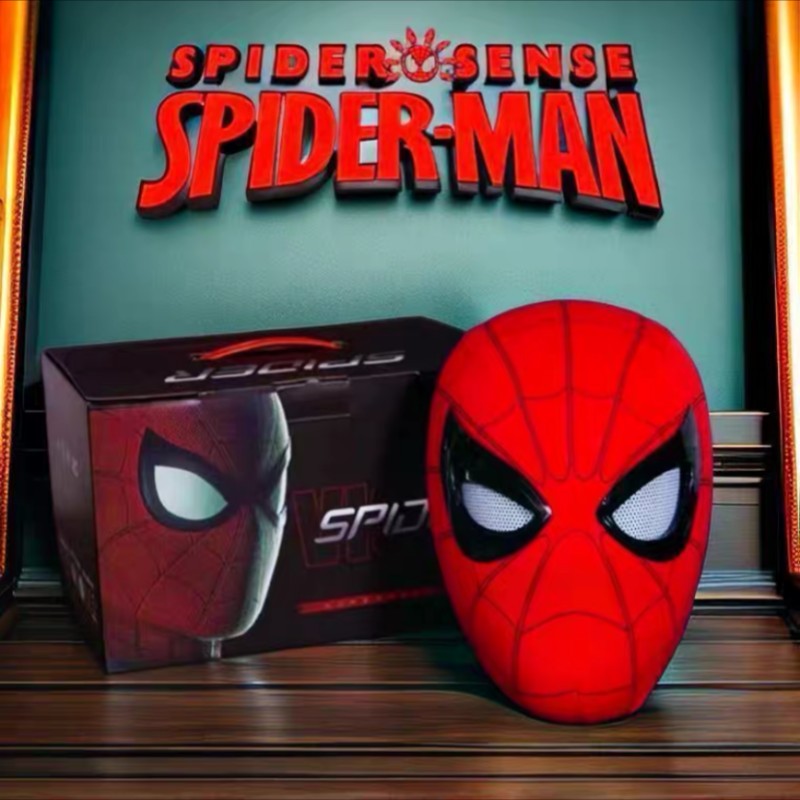 Promoção Máscara Capacete Homem-Aranha Espetacular da Marvel Colecionável Cosplay com Olhos Luminosos e Controle de Anel Elétrico