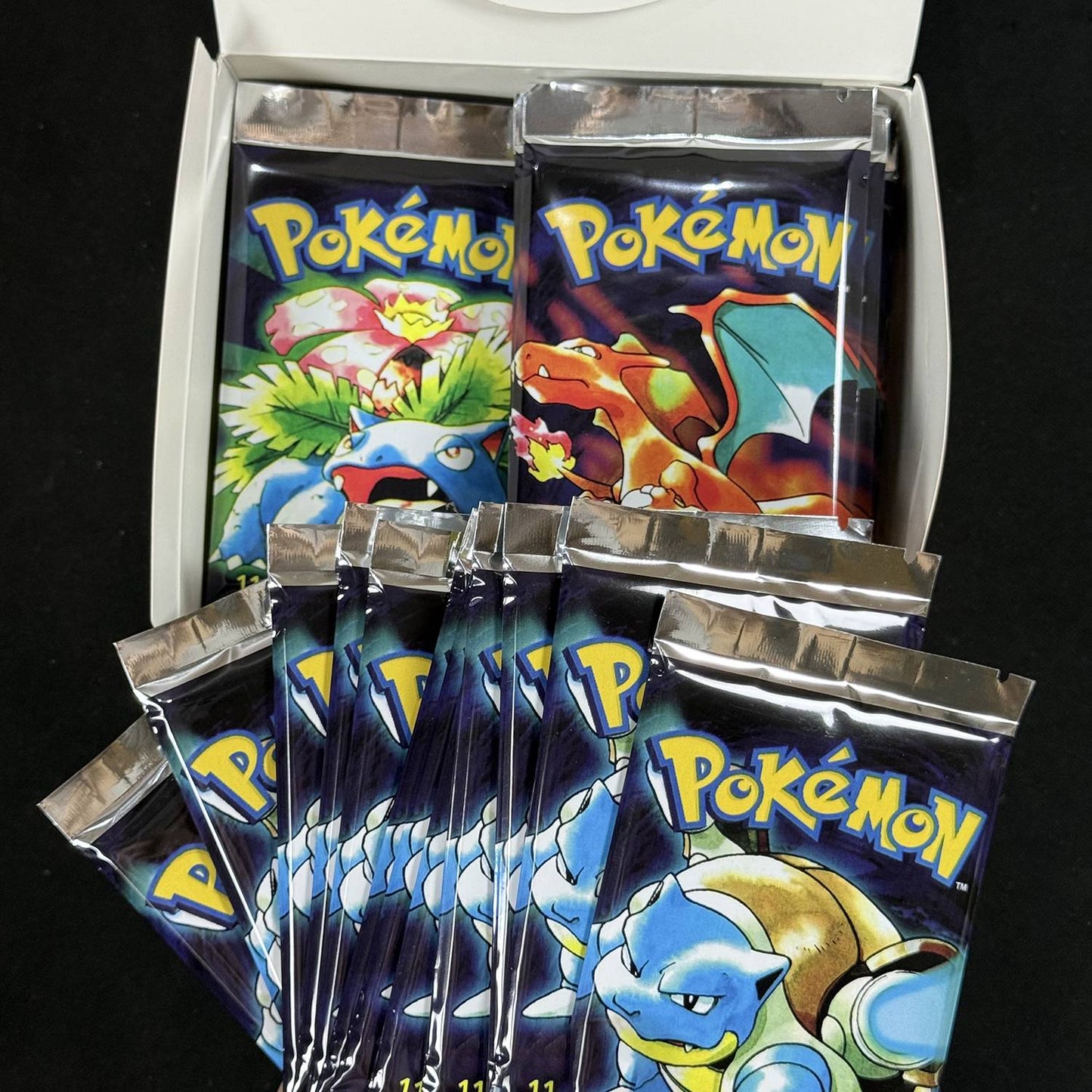 PTCG Pacote de Booster 11 unids/saco Pacote de 1ª Edição Coleção de Jogo de Cartas Colecionáveis Charizard Batalha Booster Brinquedos Presente para Meninos