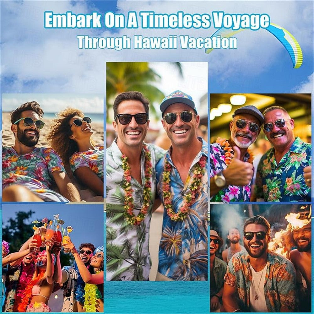 Music Men's Casual Shirt Rock Band 3d Print Guitar Hawaiian Shirt Men Summer Casual Short Sleeved Breathable Shirt Men Clothing