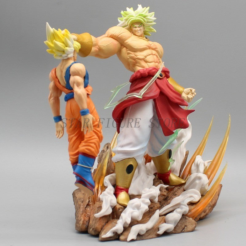 Gk Dragon Ball Boneco de Ação Broly vs Son Goku Estátua Figura PVC Coleção Enfeites Anime Broli Goku Modelo Brinquedos Presentes