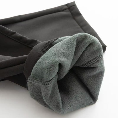 TRVLWEGO Winter Men Camping Hiking Pants Tactic Travel Soft Shell Warm Waterproof Fleece Windproof Outdoor Trekking Trousers