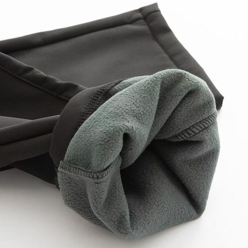 TRVLWEGO Winter Men Camping Hiking Pants Tactic Travel Soft Shell Warm Waterproof Fleece Windproof Outdoor Trekking Trousers