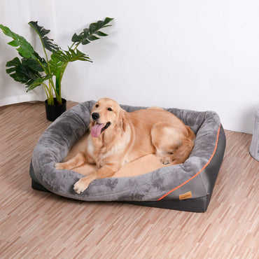 Cama para cachorro Super Macia Espuma Ortopédica para Pet Tamanhos L XL 2XL 3XL com Suporte Acolchoado de Algodão e Capa Removível