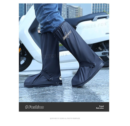 Botas de Chuva de Cano Alto para Motocicleta Impermeáveis Reflexivas Antiderrapantes Calçado para Moto Ciclismo Bicicleta Acessórios de Proteção Reutilizáveis