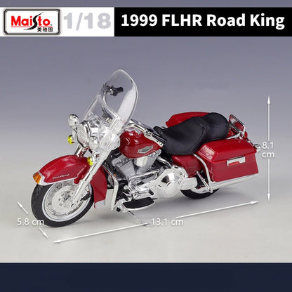 Maisto 1:18 Harley Davidson 1999 FLHR Road King Liga Clássica Modelo de Moto Simulação Metal Brinquedo Modelo de Moto Presentes para Crianças