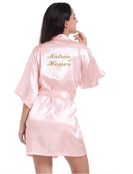 2019 New Bridesmaid Robes Robes Bridal Robes Light Pink Satin Robe Bridesmaid Robes Wedding