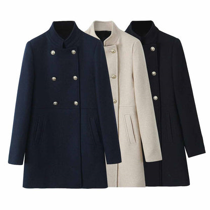 Autumn/Winter New Product Fashion Casual Women's Wear Double breasted Loose Versatile Coat Coat