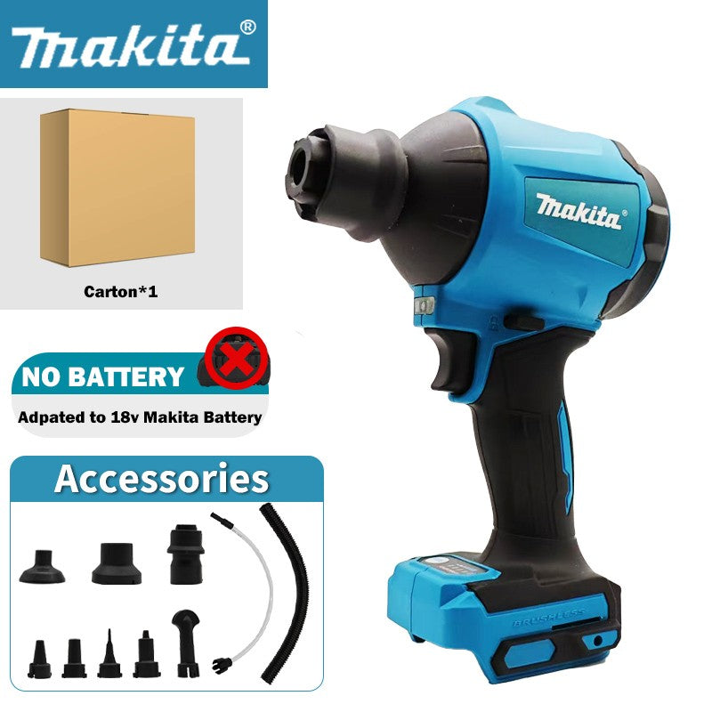 Soprador de Ar a Bateria Makita DAS180 Brushless para Remoção de Poeira com Bico 18V Ferramenta Multifuncional de Limpeza e Inflador