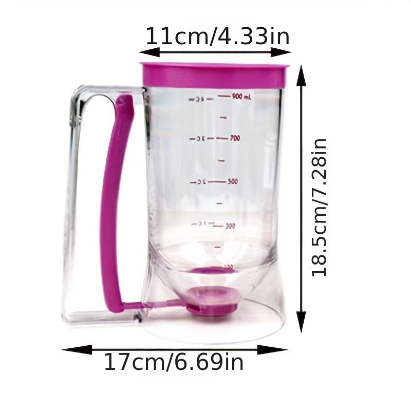 1 Pcs 900ml Batter Dispenser Hand-held Graduated Funnel Pastry Dough Dispensador For Pancake Cupcakes Cake2025new