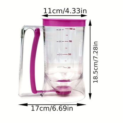 1 Pcs 900ml Batter Dispenser Hand-held Graduated Funnel Pastry Dough Dispensador For Pancake Cupcakes Cake2025new