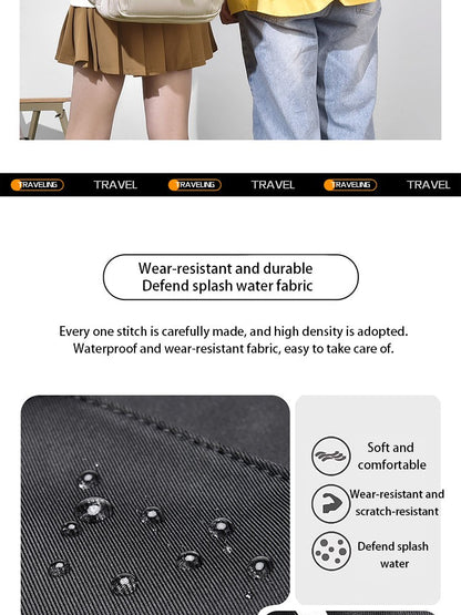 Mochila Multi-camadas Impermeável e Estilosa Oxford de Grande Capacidade Simples para Estudantes, Viajantes e Uso Diário