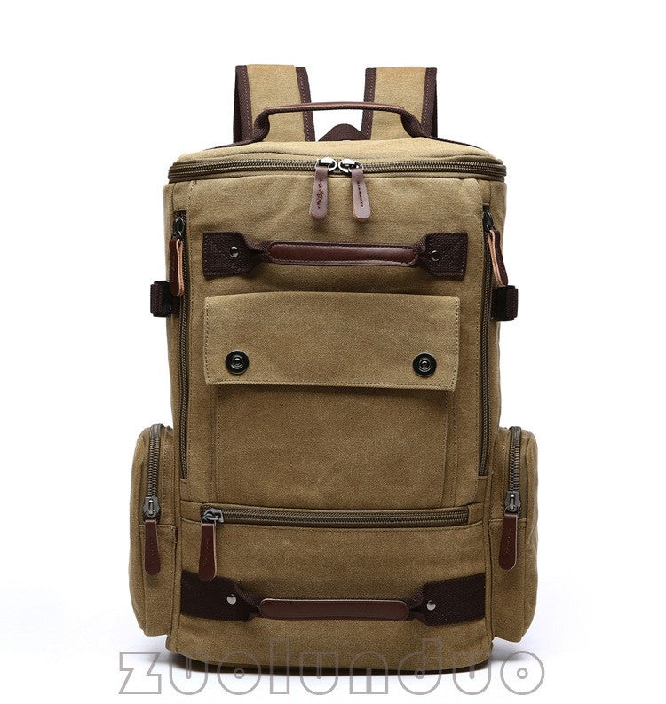Mochila Masculina Vintage Lona Mochila Escolar Masculina Bolsas de Viagem Mochila de Grande Capacidade Mochila para Laptop Bolsa de Alta Qualidade