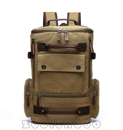Mochila Masculina Vintage Lona Mochila Escolar Masculina Bolsas de Viagem Mochila de Grande Capacidade Mochila para Laptop Bolsa de Alta Qualidade