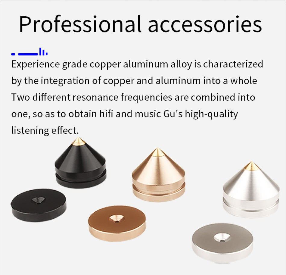 Speaker Stand Aluminum Alloy DAC CD Tripod Subwoofer Power Amplifier Isolation Feet Audio Speakers Foot Spikes Cone Floor Nail