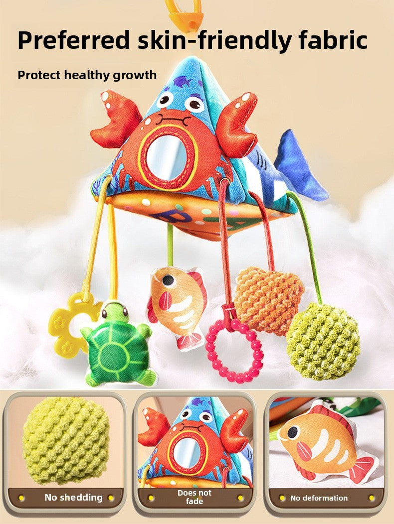 Brinquedos de Chocalho para Bebês Animais de Berço Carrinho de Bebê para Recém-Nascidos Brinquedos de Boneca de Pelúcia Educativos para Treinamento de Habilidades de Agarrar para Bebês de 0 a 12 Meses