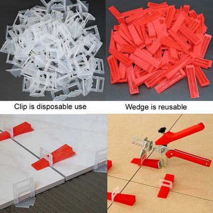 Kit 100 Clipes Niveladores de Cerâmica Espaçadores Correias para Assentamento de Ladrilhos Ferramentas de Construção de Pisos e Paredes