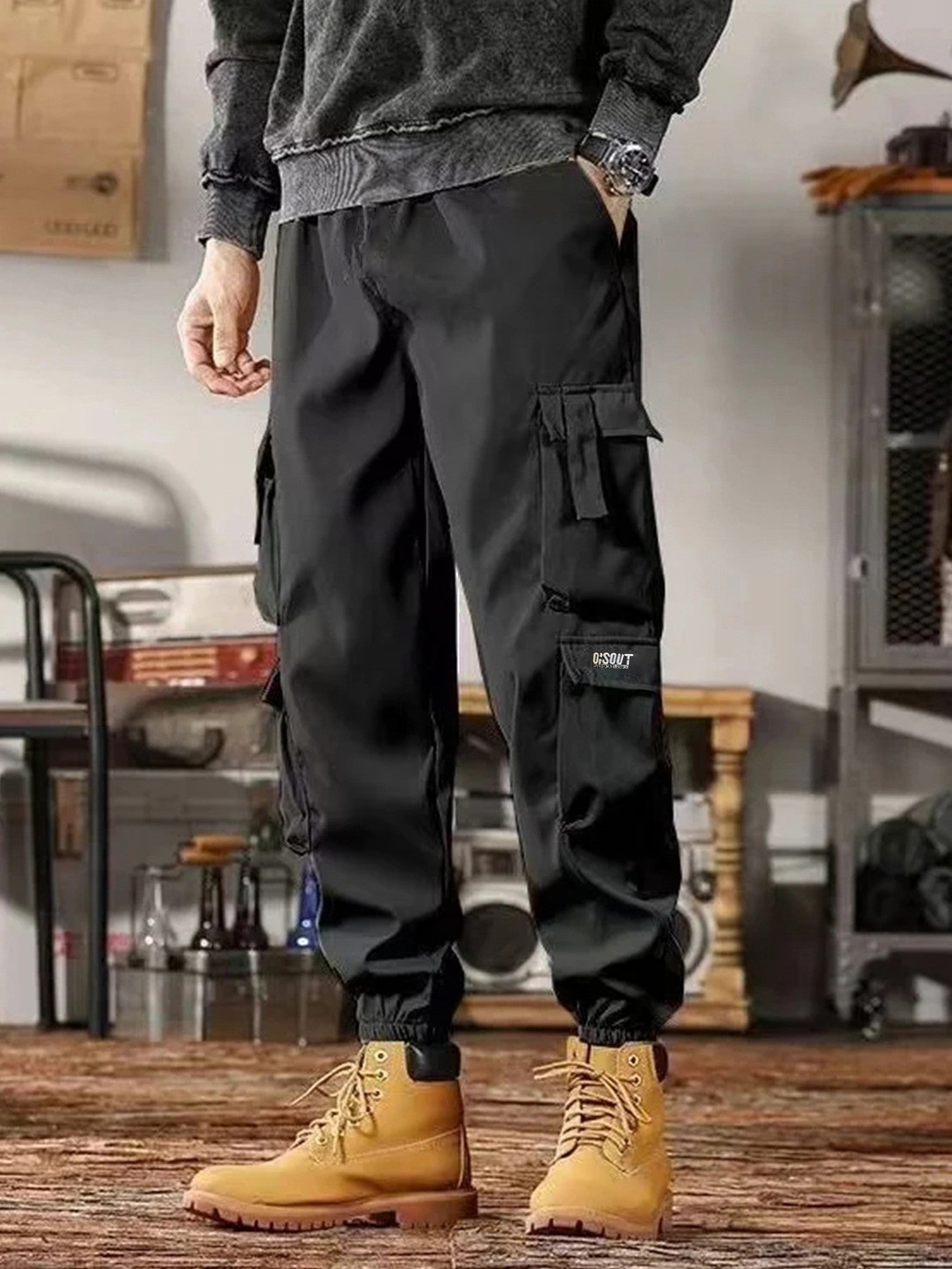 Spring and autumn windproof and waterproof outdoor pants, hiking workwear pants for men, loose and thin underwear for men and wo