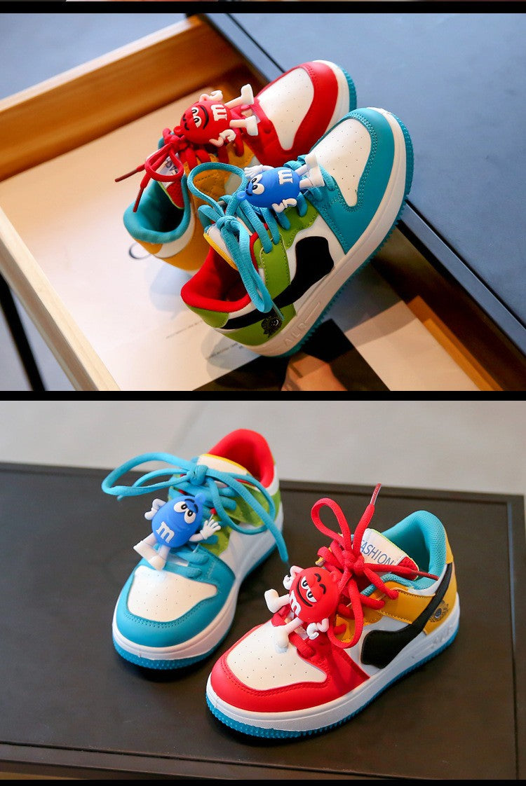 New Children Casual Shoes Four Seasons Kids Single Sneaker Mandarin Ducks Basketball Sports Shoes Boys Girls Sneaker Board Shoes