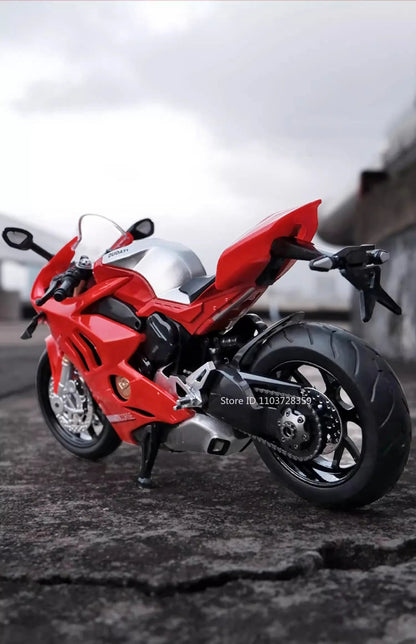 1:12 Scale Sportster S Modelos de Brinquedo de Moto Metal Fundido V4S Motocicletas em Miniatura com Absorção de Choque Pneus de Borracha para Presentes de Meninos