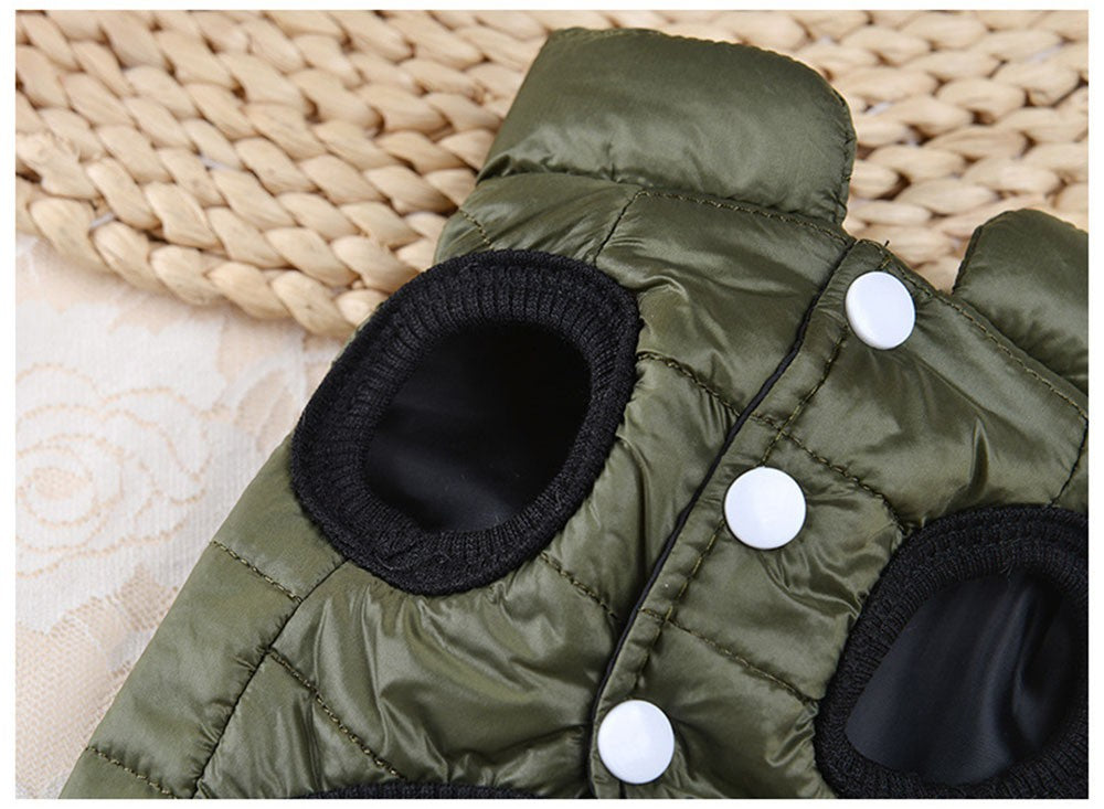 Casaco de Inverno para Cachorro Acolchoado Macio e Quente Colete Jaqueta para Cães Pequenos Gatos Roupas para Pets Teddy Chihuahua Fantasia de Inverno