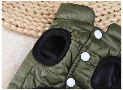 Casaco de Inverno para Cachorro Acolchoado Macio e Quente Colete Jaqueta para Cães Pequenos Gatos Roupas para Pets Teddy Chihuahua Fantasia de Inverno