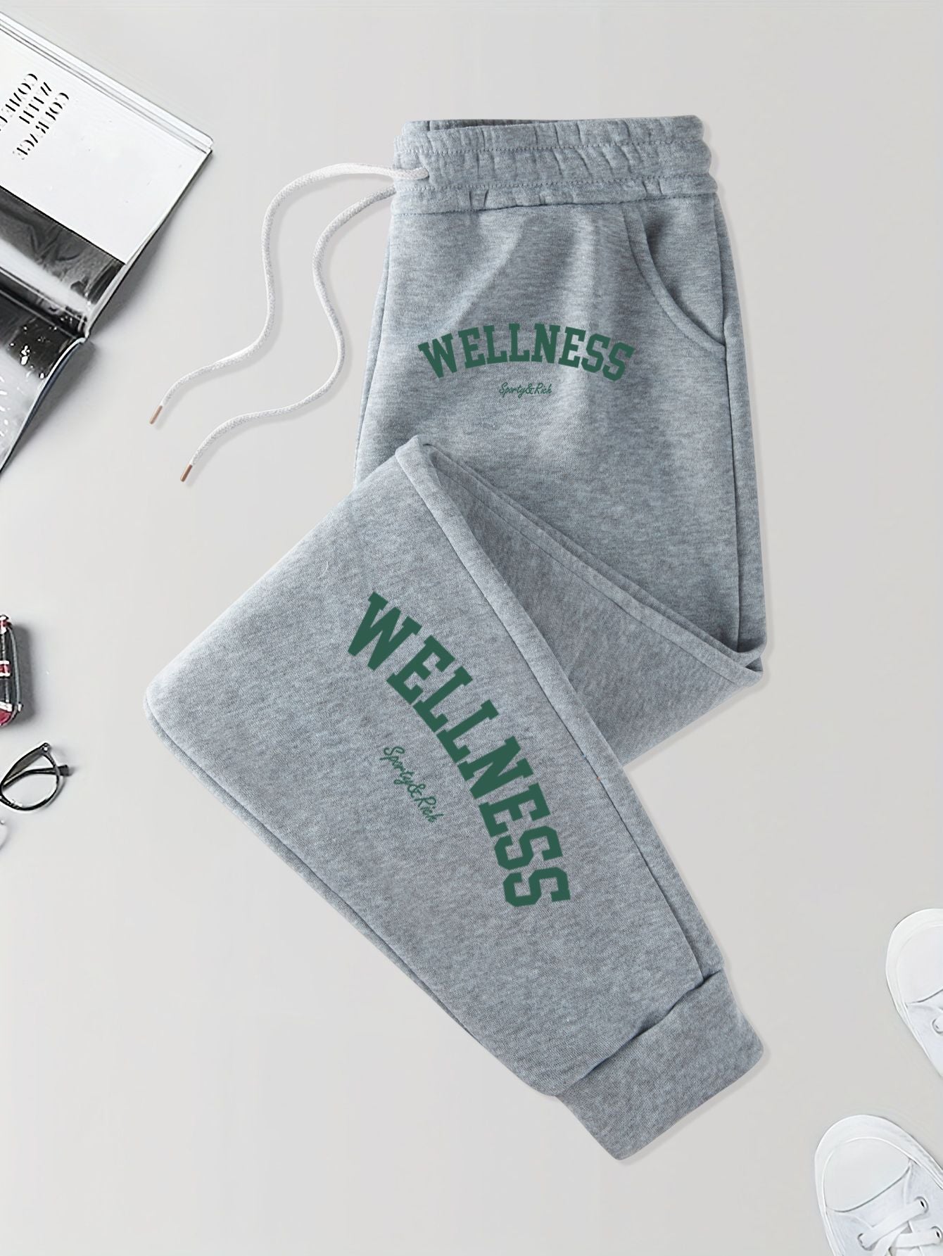 Wellness Sporty Or Rich Printed Mens Trousers Versatile Basic Britches Hip Hop Autumn Sportpants Warm High Street Sweatpants