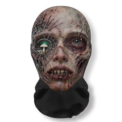 Realistic 3D Horror Skull Zombie Full Face Mask Breathable Mesh Headgear Cosplay Prop for Halloween Party Prank Carnival Costume